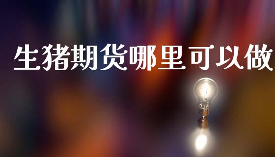 生猪期货哪里可以做
