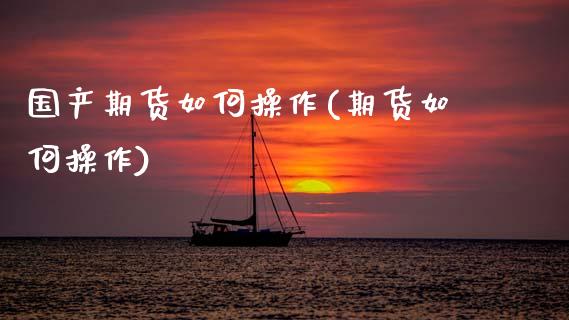 国产期货如何操作(期货如何操作)