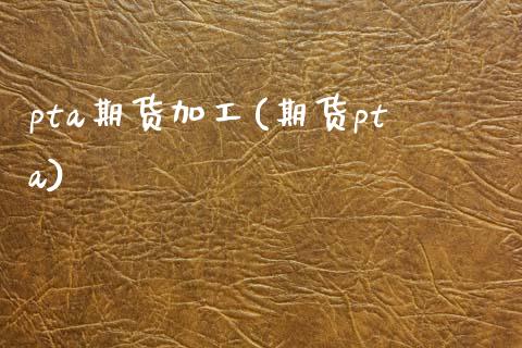 pta期货加工(期货pta)