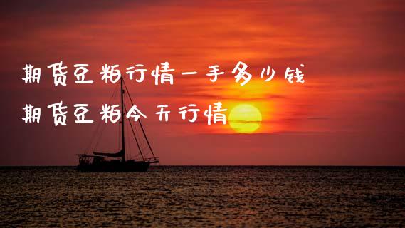 期货豆粕行情一手多少钱 期货豆粕今天行情