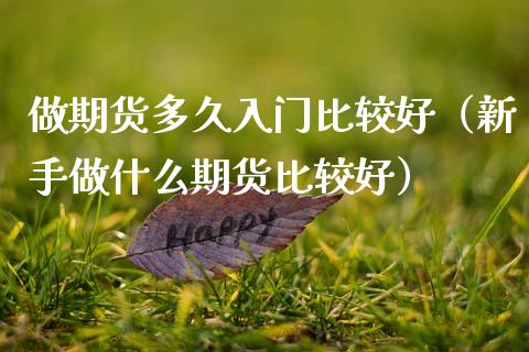 做期货多久入门比较好（新手做什么期货比较好）