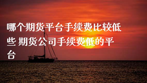 哪个期货平台手续费比较低些 期货公司手续费低的平台_理财百科_第1张_宇龙理财网 哪个期货平台手续费比较低些 期货公司手续费低的平台_https://www.dglong8.com_理财百科_第1张