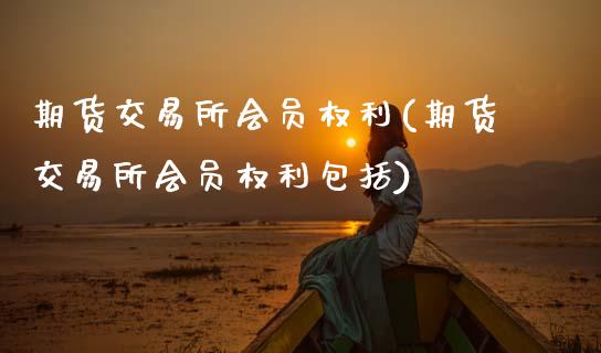 期货交易所会员权利(期货交易所会员权利包括)