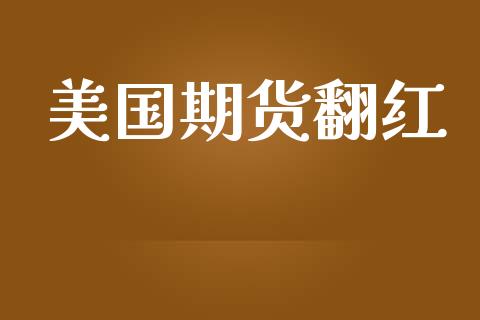 美国期货翻红