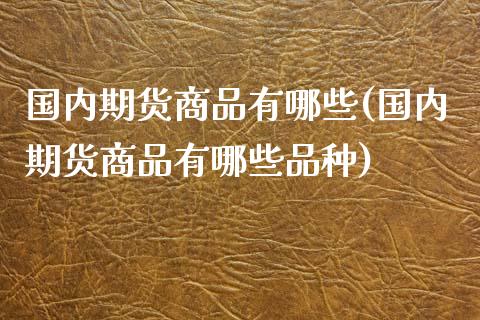 国内期货商品有哪些(国内期货商品有哪些品种)