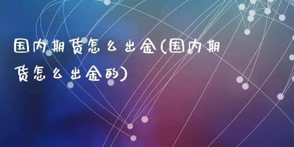 国内期货怎么出金(国内期货怎么出金的)