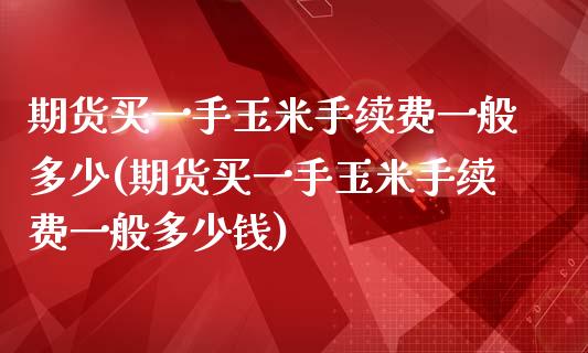 期货买一手玉米手续费一般多少(期货买一手玉米手续费一般多少钱)
