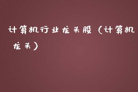 计算机行业龙头股(计算机 龙头)_财经要闻_第1张_宇龙理财网 计算机行业龙头股(计算机 龙头)_https://www.dglong8.com_财经要闻_第1张