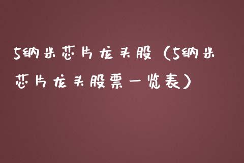5纳米芯片龙头股(5纳米芯片龙头股票一览表)_财经要闻_第1张_宇龙理财网 5纳米芯片龙头股(5纳米芯片龙头股票一览表)_https://www.dglong8.com_财经要闻_第1张