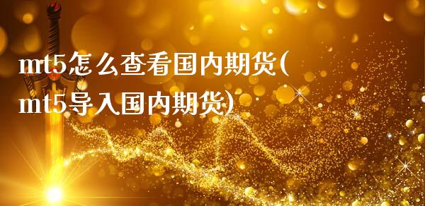 mt5怎么查看国内期货(mt5导入国内期货)