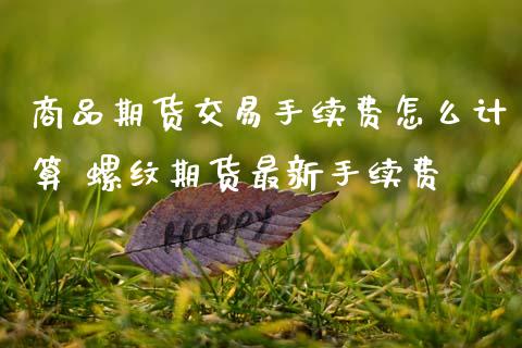 商品期货交易手续费怎么计算 螺纹期货最新手续费