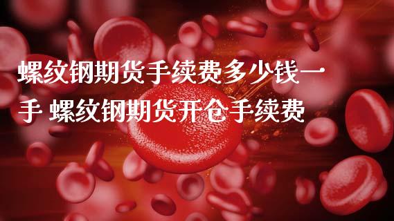 螺纹钢期货手续费多少钱一手 螺纹钢期货开仓手续费
