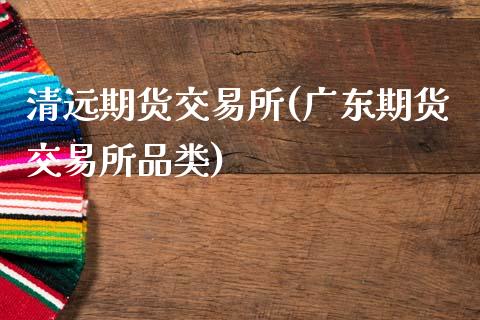 清远期货交易所(广东期货交易所品类)