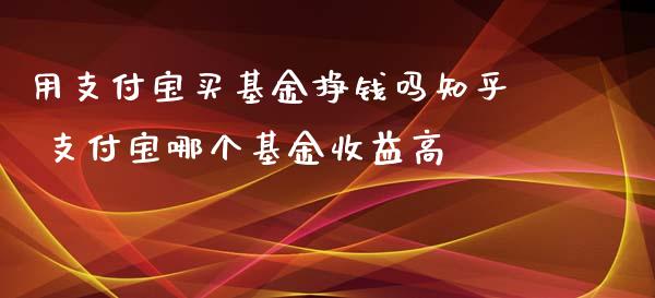 用支付宝买基金挣钱吗知乎 支付宝哪个基金收益高