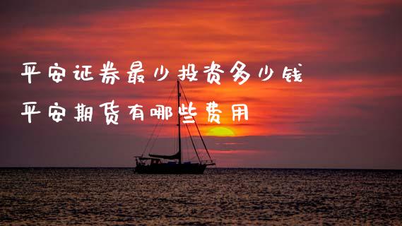 平安证券最少投资多少钱 平安期货有哪些费用
