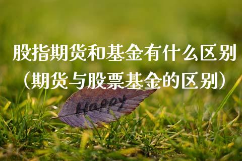 股指期货和基金有什么区别（期货与股票基金的区别）