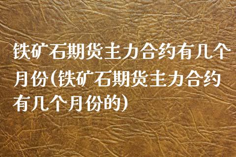 铁矿石期货主力合约有几个月份(铁矿石期货主力合约有几个月份的)
