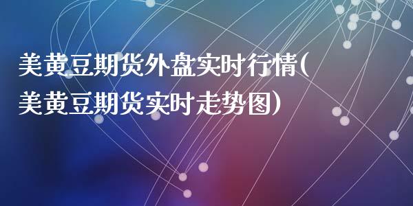 美黄豆期货外盘实时行情(美黄豆期货实时走势图)