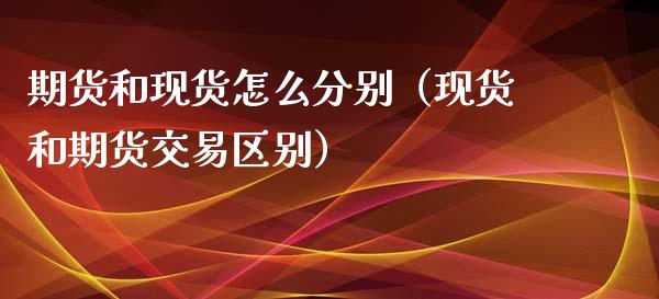 期货和现货怎么分别（现货和期货交易区别）
