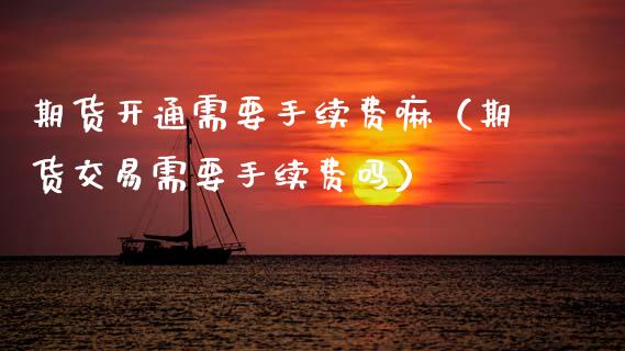 期货开通需要手续费嘛（期货交易需要手续费吗）