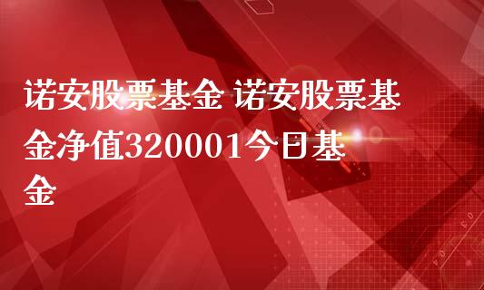 诺安股票基金 诺安股票基金净值320001今日基金