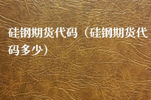 硅钢期货代码（硅钢期货代码多少）