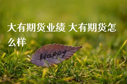 大有期货业绩 大有期货怎么样