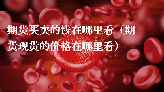 期货买卖的钱在哪里看（期货现货的价格在哪里看）