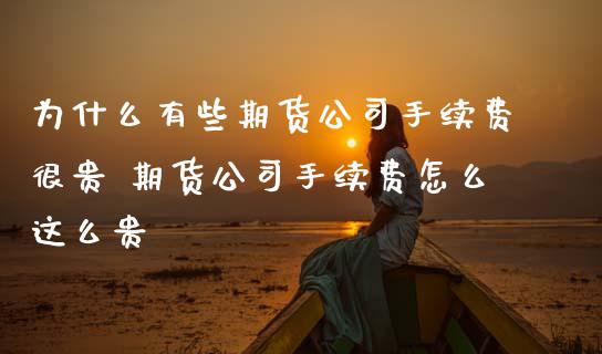 为什么有些期货公司手续费很贵 期货公司手续费怎么这么贵