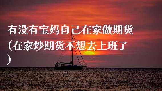 有没有宝妈自己在家做期货(在家炒期货不想去上班了)