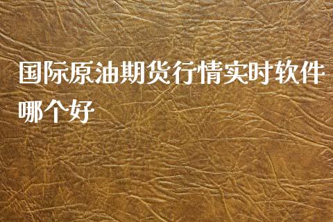 国际原油期货行情实时软件哪个好