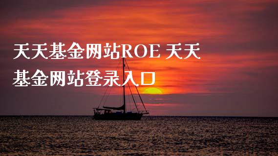 天天基金网站ROE 天天基金网站登录入口