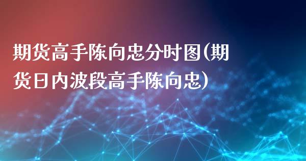 期货高手陈向忠分时图(期货日内波段高手陈向忠)