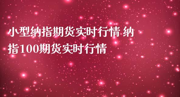 小型纳指期货实时行情 纳指100期货实时行情_https://www.dglong8.com_财经要闻_第1张