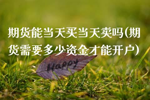 期货能当天买当天卖吗(期货需要多少资金才能开户)