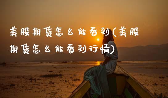 美股期货怎么能看到(美股期货怎么能看到行情)