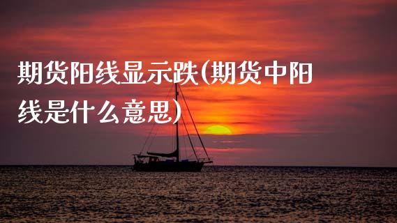 期货阳线显示跌(期货中阳线是什么意思)