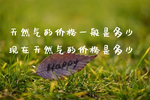 天然气的价格一般是多少 现在天然气的价格是多少