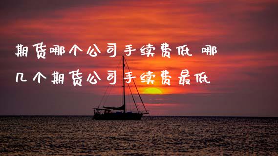 期货哪个公司手续费低 哪几个期货公司手续费最低