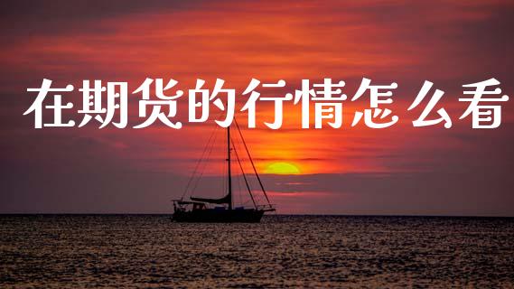 在期货的行情怎么看