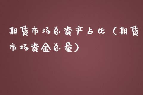 期货市场总资产占比（期货市场资金总量）