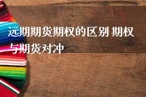 远期期货期权的区别 期权与期货对冲