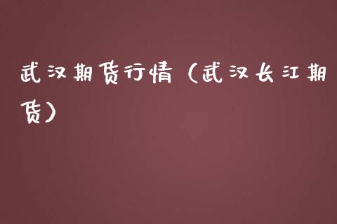 武汉期货行情（武汉长江期货）