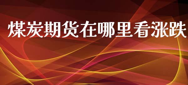 煤炭期货在哪里看涨跌