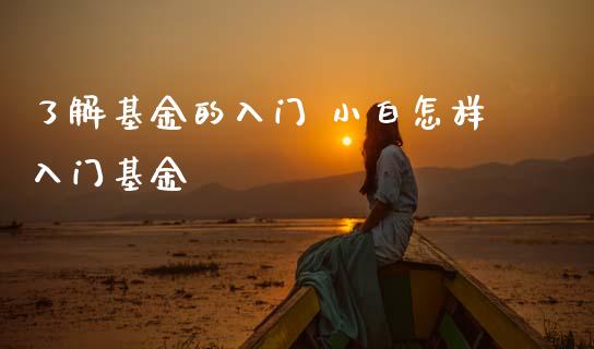 了解基金的入门 小白怎样入门基金_https://www.dglong8.com_基金理财_第1张
