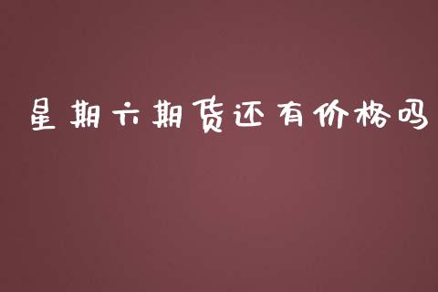 星期六期货还有价格吗