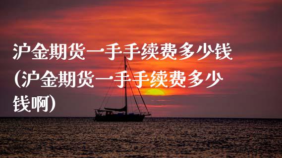 沪金期货一手手续费多少钱(沪金期货一手手续费多少钱啊)