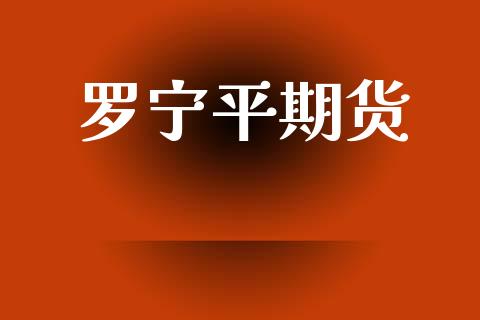 罗宁平期货
