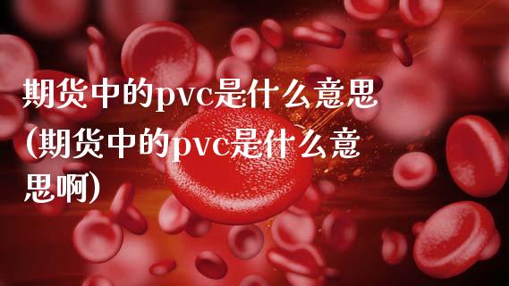 期货中的pvc是什么意思(期货中的pvc是什么意思啊)