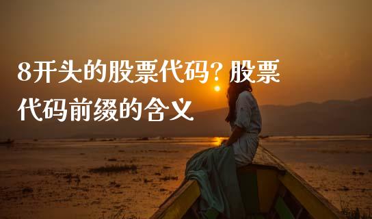 8开头的股票代码? 股票代码前缀的含义